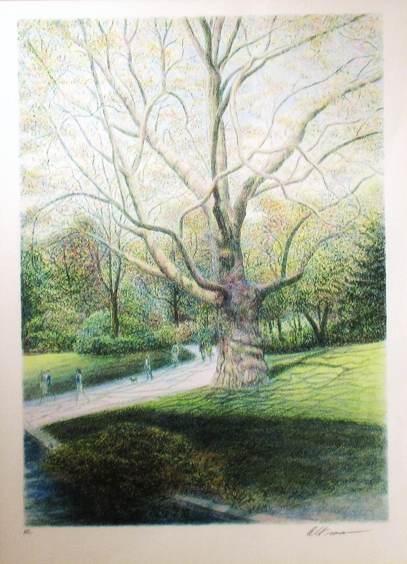 Parque Monceau, París - Print de Harold Altman