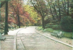 "Pigeons, " Original Color Lithograph signed by Harold Altman