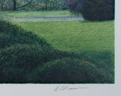 "Spring, " Original Color Lithograph Landscape signed by Harold Altman