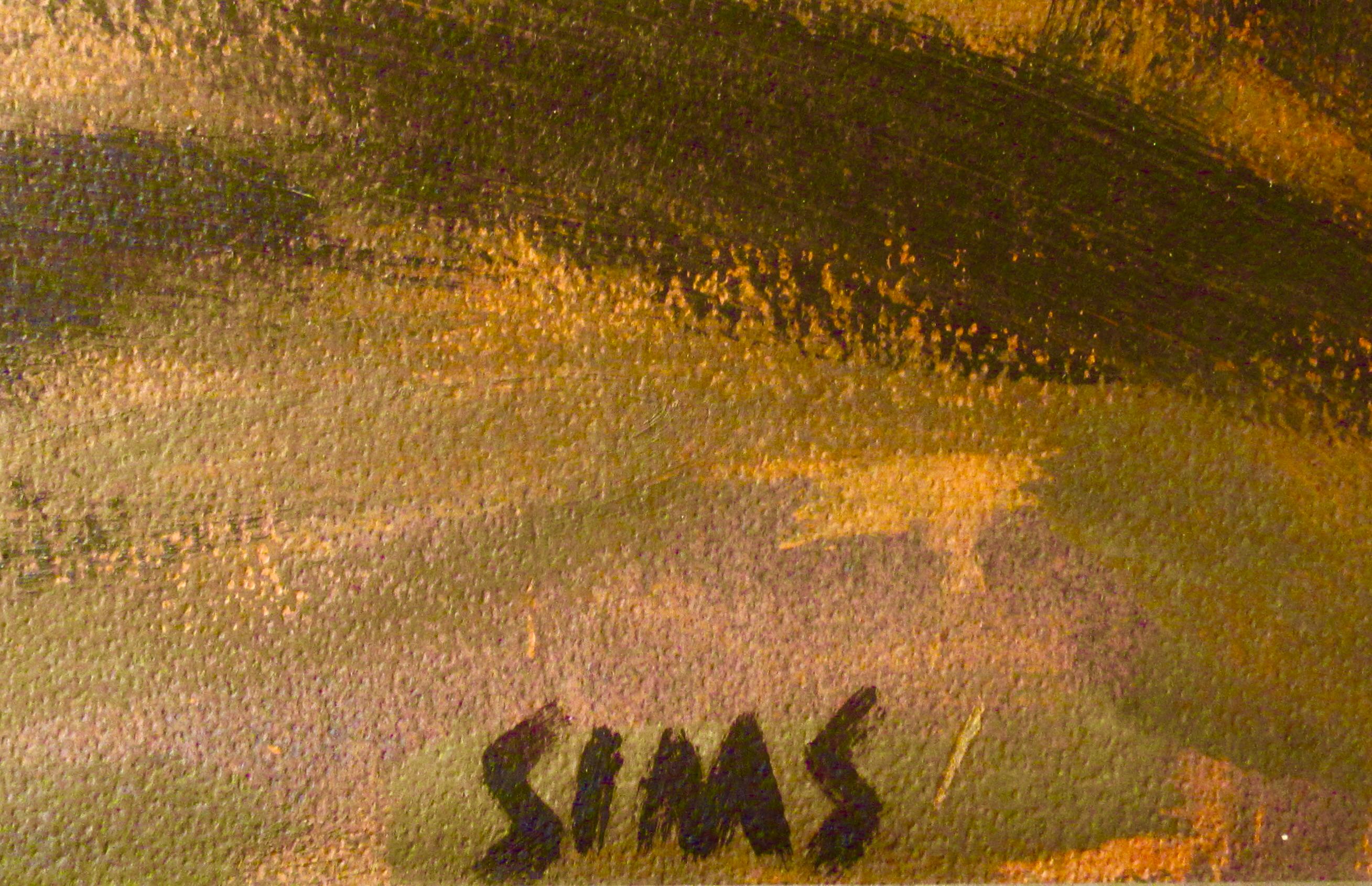 Paesaggio - Landscape Painting Nero di Harold Alvin Sims