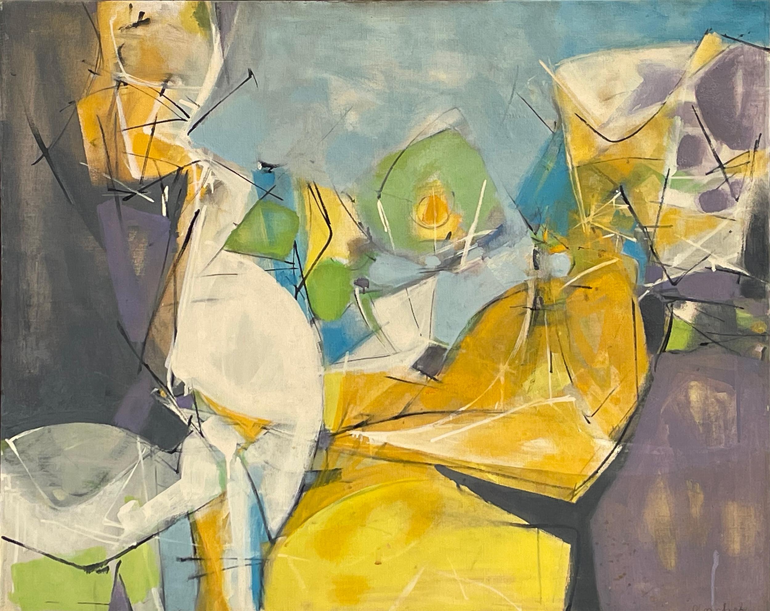 Pittura ad olio modernista americana di Harold Anchel in vendita 1