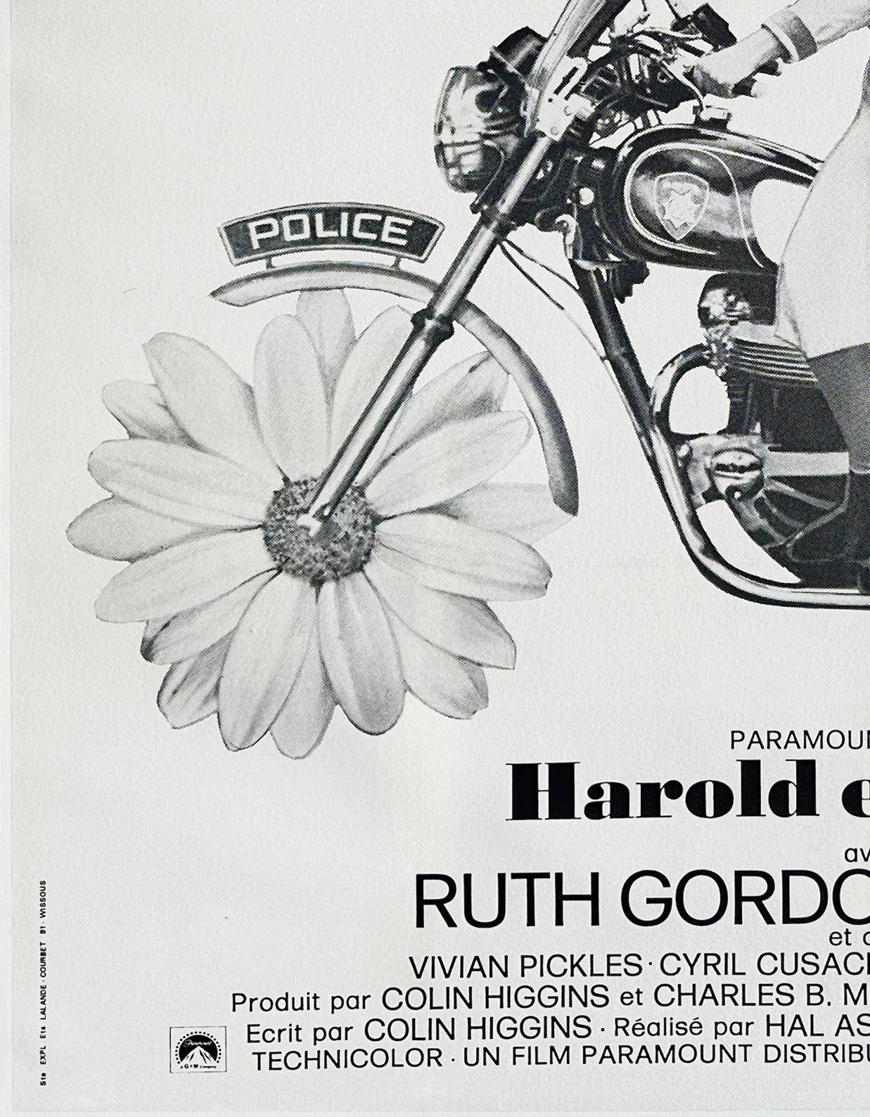 20ième siècle Harold et Maude 1972 Affiche du grand film français en vente