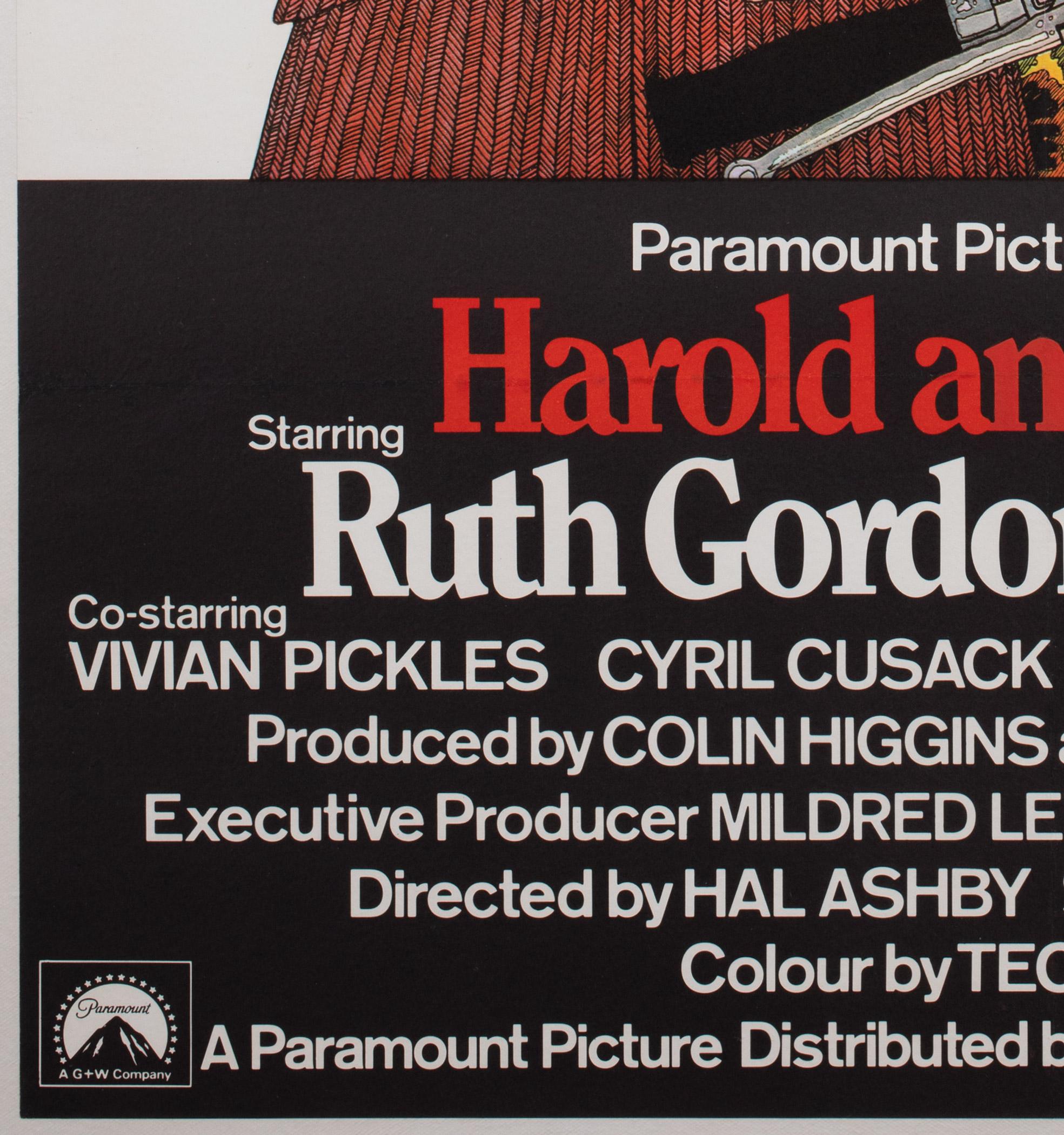 Affiche originale du film Harold and Maude (Harold and Maude), 1972, Royaume-Uni en vente 1