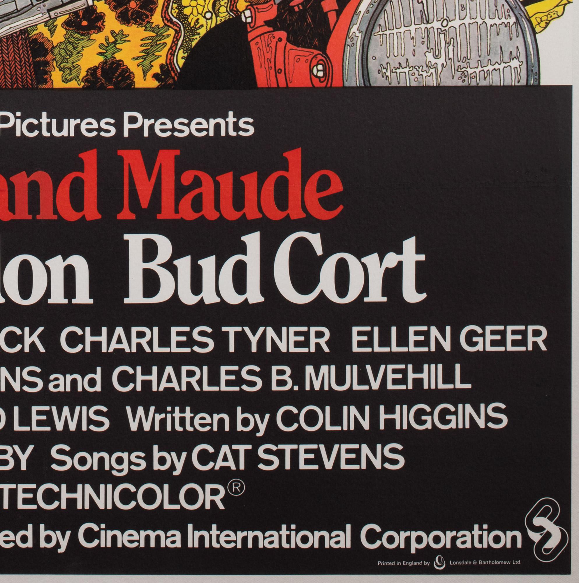Affiche originale du film Harold and Maude (Harold and Maude), 1972, Royaume-Uni en vente 2