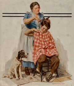 Haircut, Saturday Evening Post-Cover, 1933