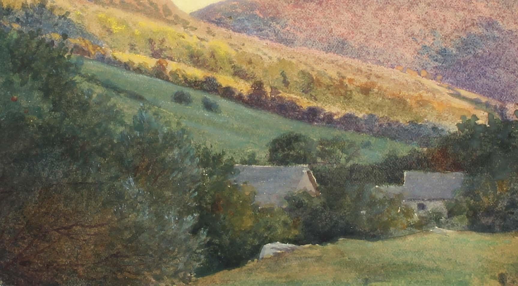 Antique American Painting Boston Hills Massachusetts Harold B. Warren 1901 For Sale 2