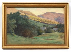 Pintura Americana Antigua Boston Hills Massachusetts Harold B. Warren 1901
