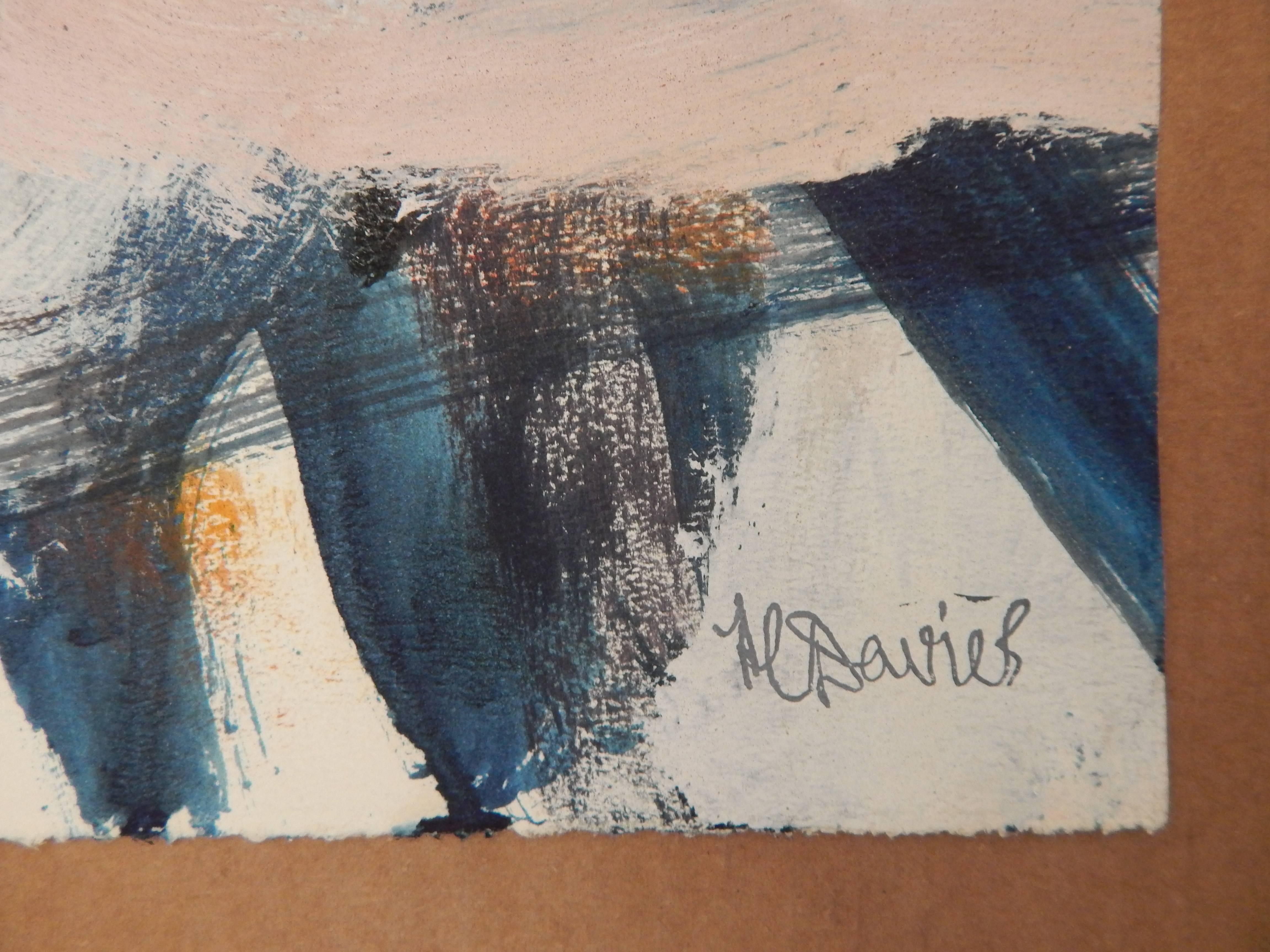 Harold Christopher Davies Abstraktes expressionistisches Gemälde, ca. 1960er Jahre im Angebot 1