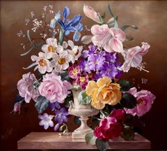 Still Life of Flowers in a Marble Vase