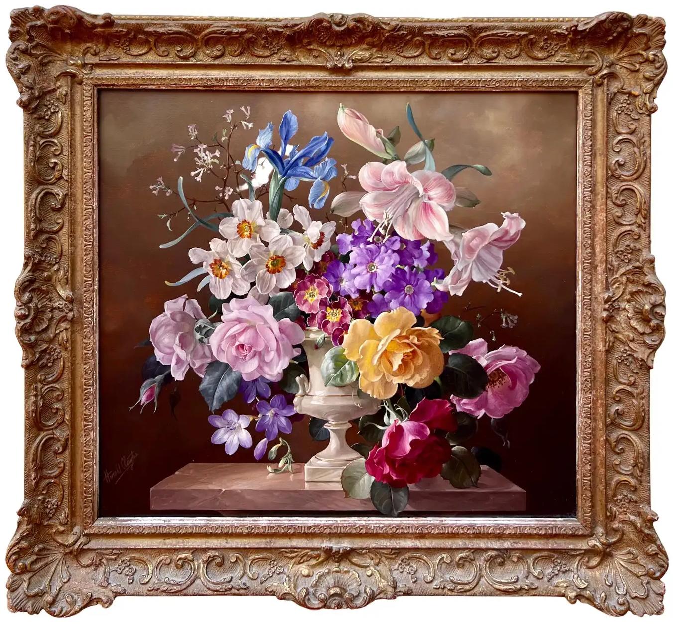 Still Life of Flowers in a Marble Vase