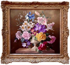 Still Life of Flowers in a Marble Vase