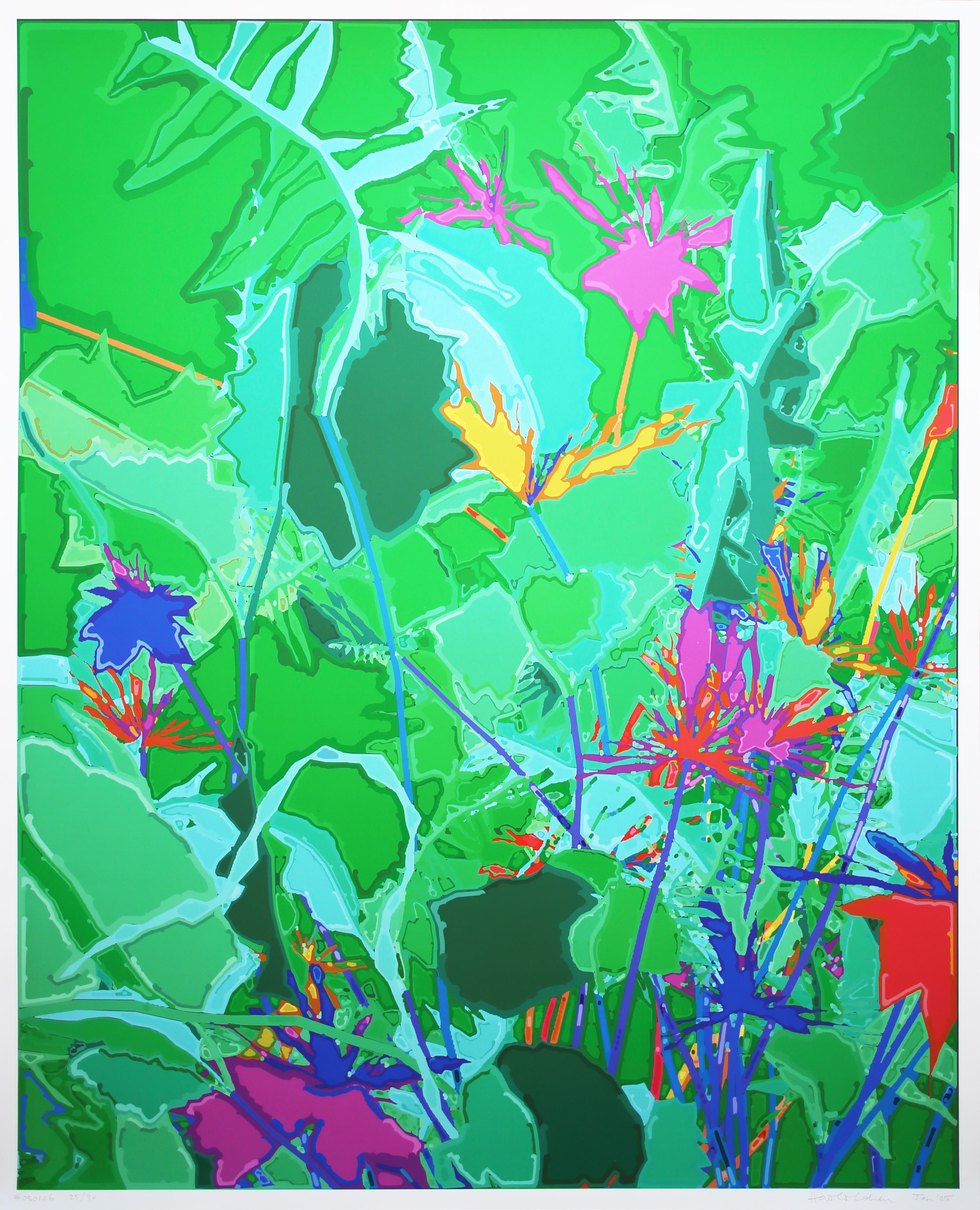 Abstract Print Harold Cohen - Sans titre n°050106 (vert)