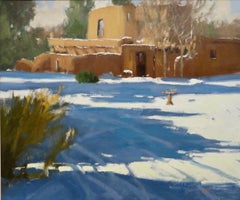 Harold Deist (1953-) Pittura ad olio impressionista americana COLORADO / SANTA FE