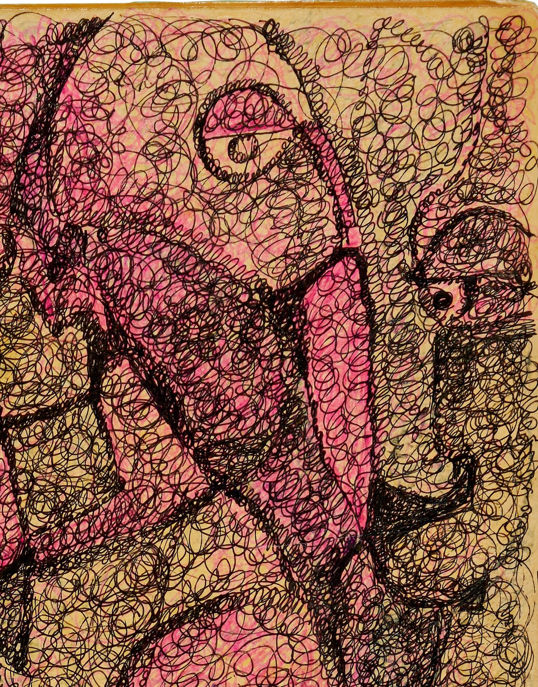 Harold Dry Schmidt (1933 - 1979) Outsider Art Figural Abstrakt Mixed Media im Angebot 5