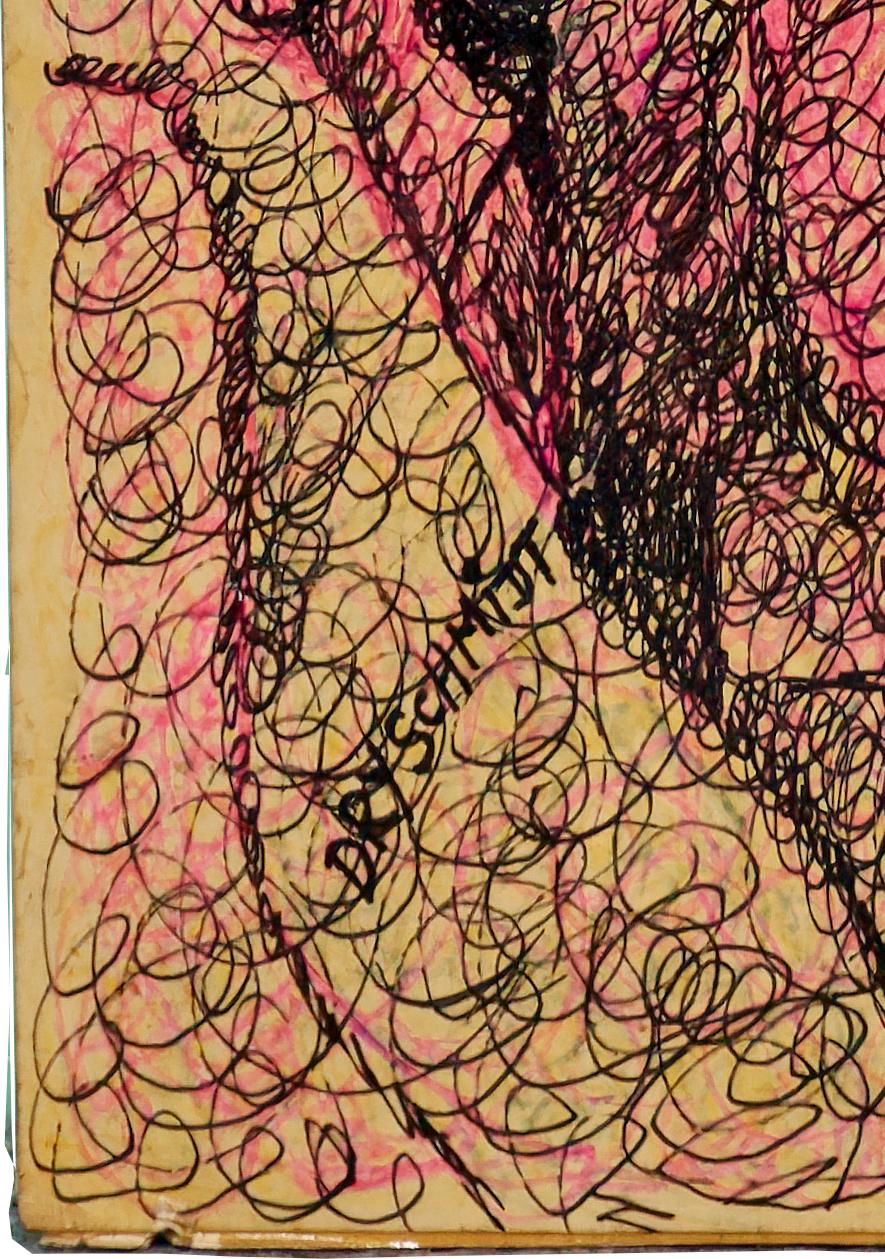 Harold Dry Schmidt (1933 - 1979) Outsider Art Figural Abstrakt Mixed Media im Angebot 6