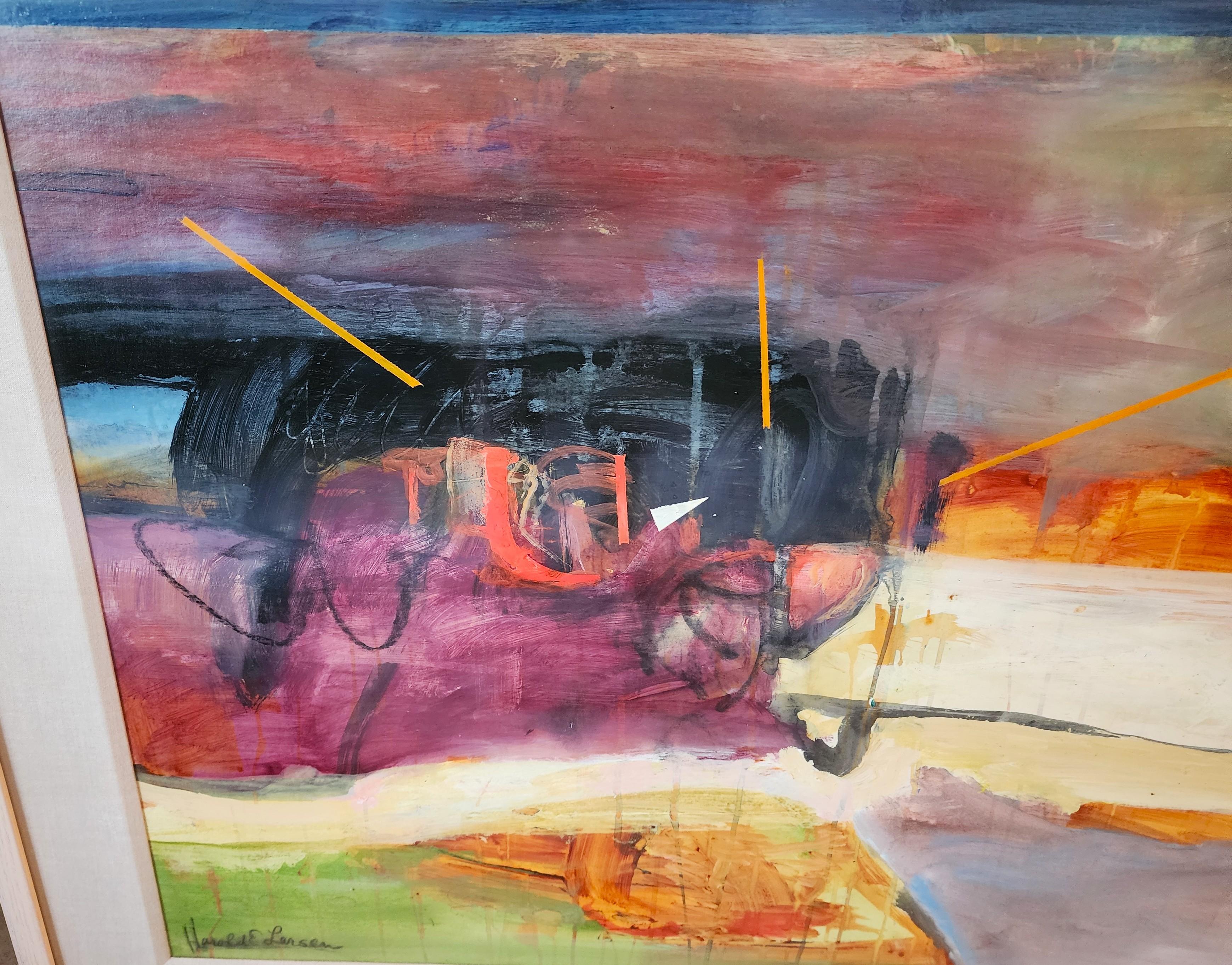 Harold E Larsen Originalgemälde 