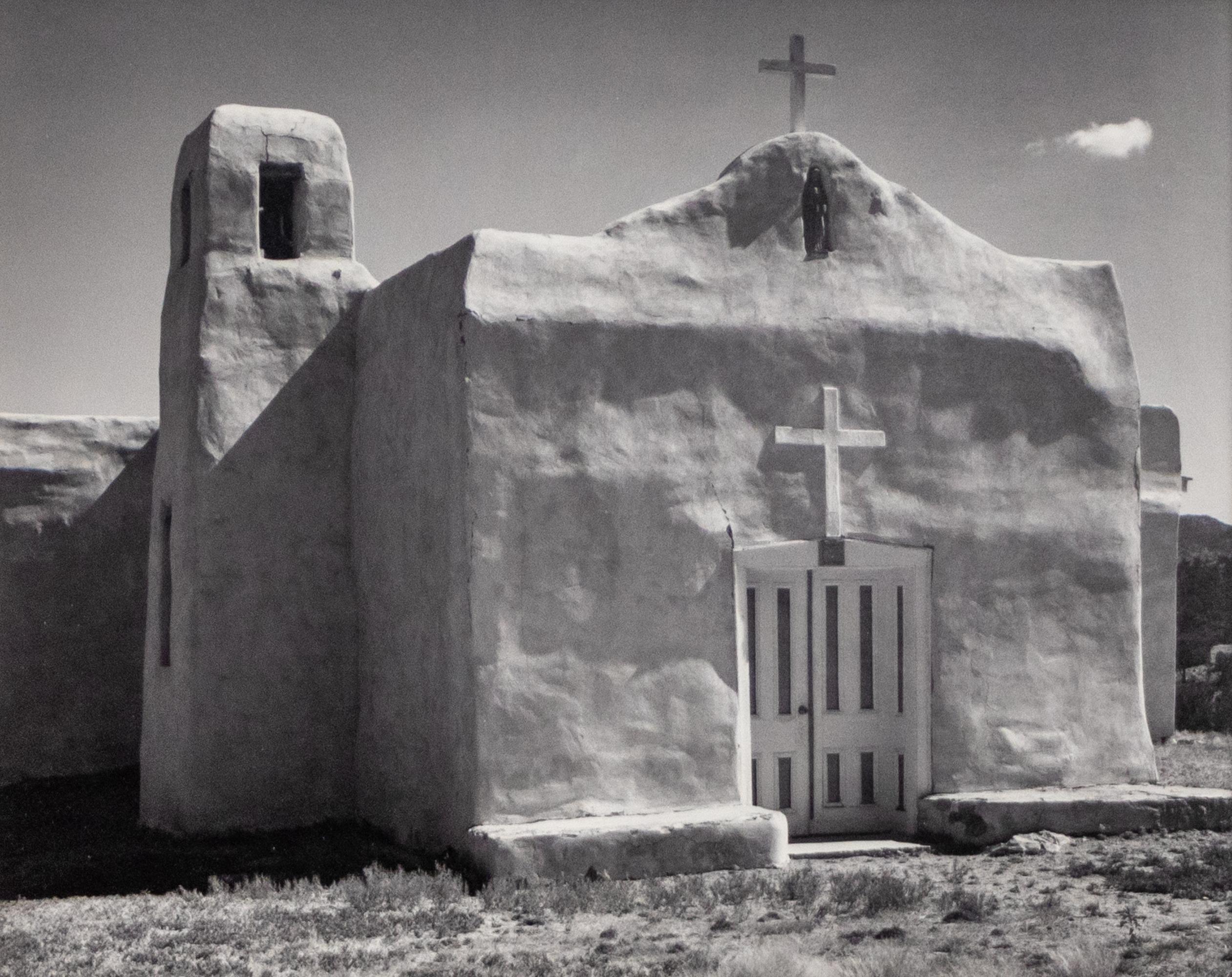 Harold E. White Photographie d
époque en noir et blanc de l
église Southwestern Adobe Church