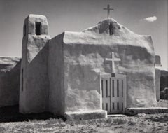 Harold E. Malde Vintage Black & White Photograph of Southwestern Adobe Church
