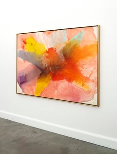 Chanson - large, colourful, gestural abstract, acrylic on canvas