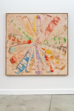 Radio John - large, colourful, impasto, gestural abstract, acrylic on canvas