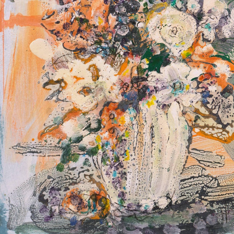 'Spring Flowers' Paris, National Academy of Design, Chouinard, ASL, Laguna Beach - Beige Still-Life Painting by Harold Frank