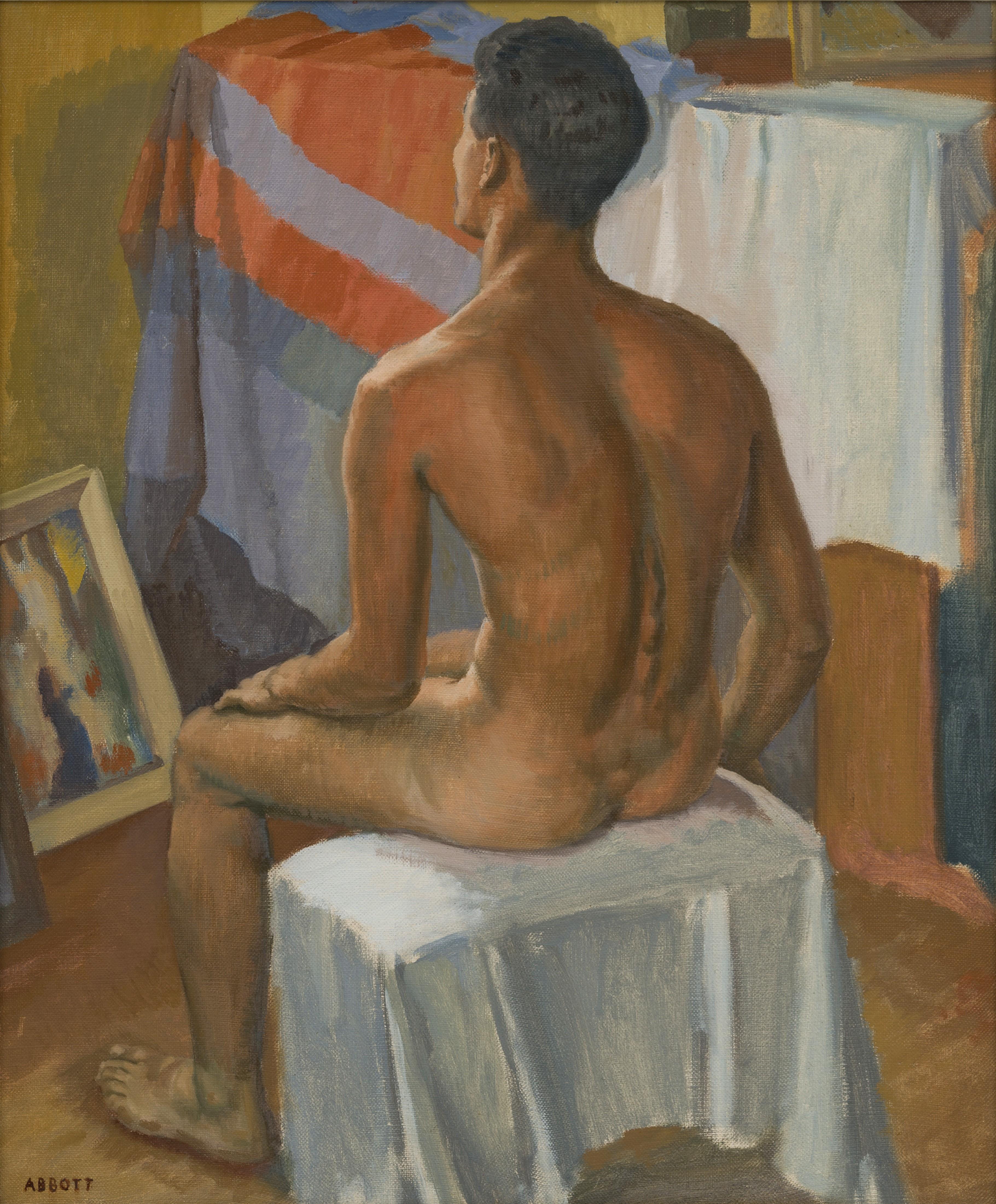 Model in the Studio - Painting by Harold Frederick Abbott