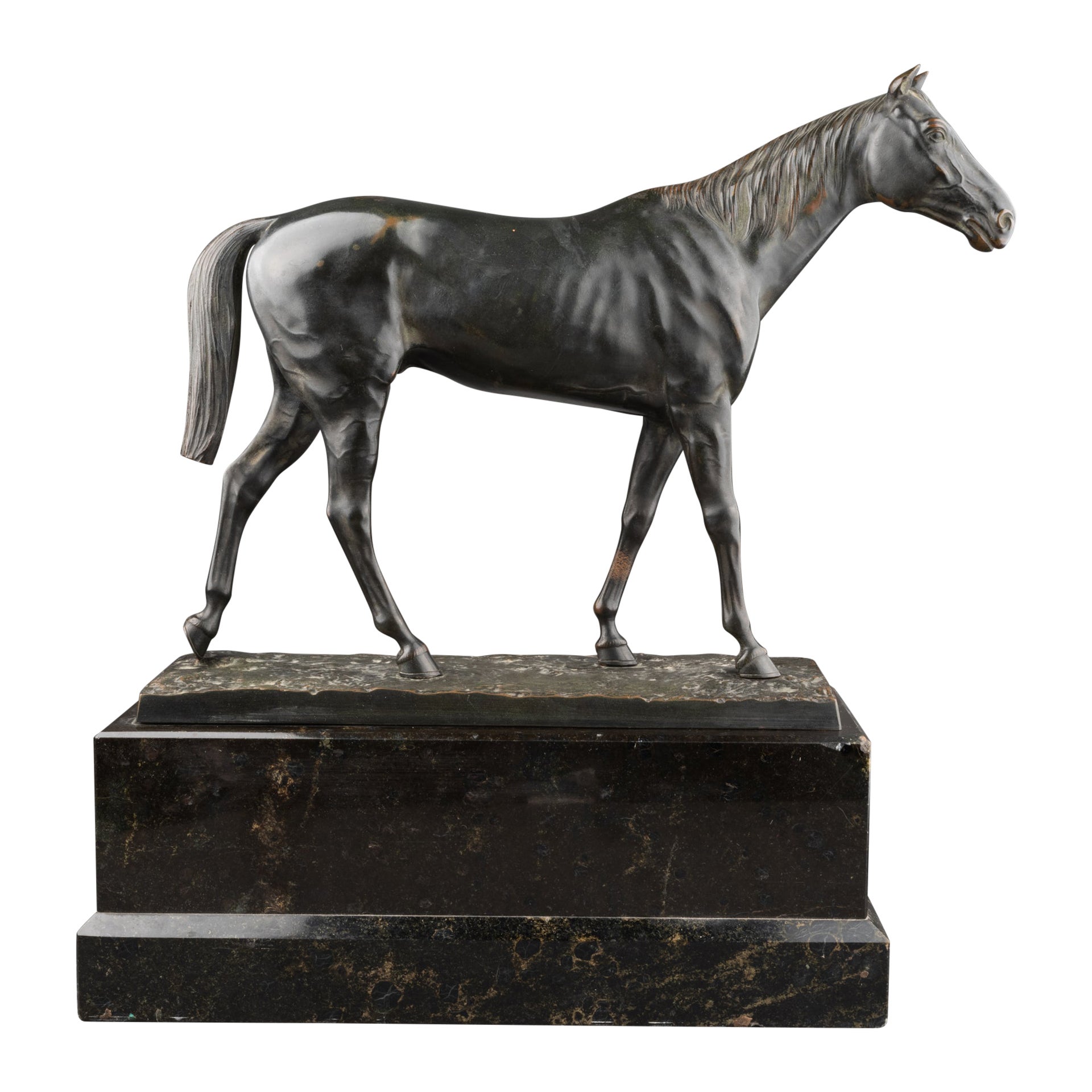 Harold Gebhardt 
1907-1984, Usa
 : Cheval Nu En Bronze Patiné Vers 1940