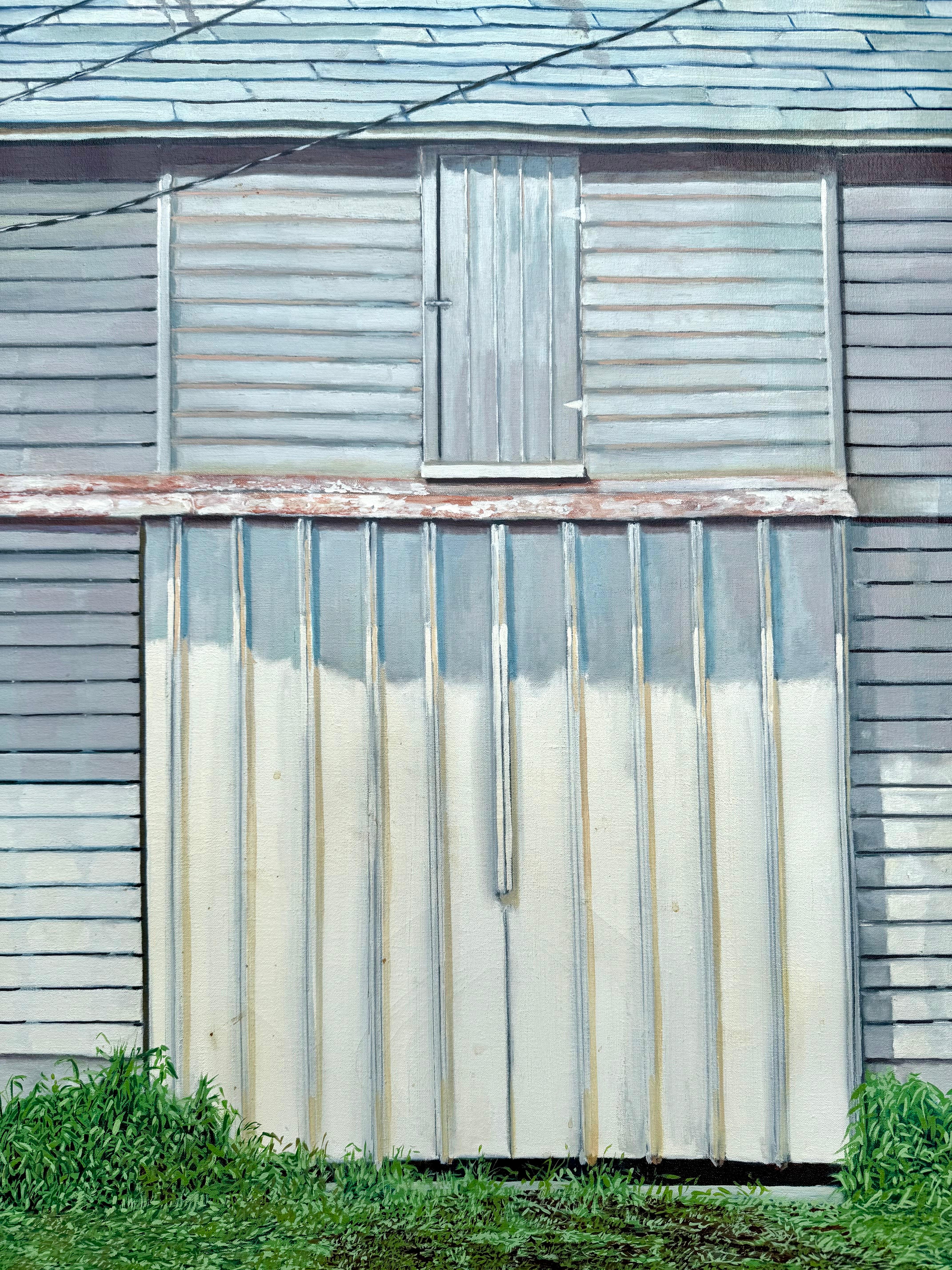 Harold Gregor Pintura Original Illinois Corn Crib No. 23 finales del siglo XX en venta