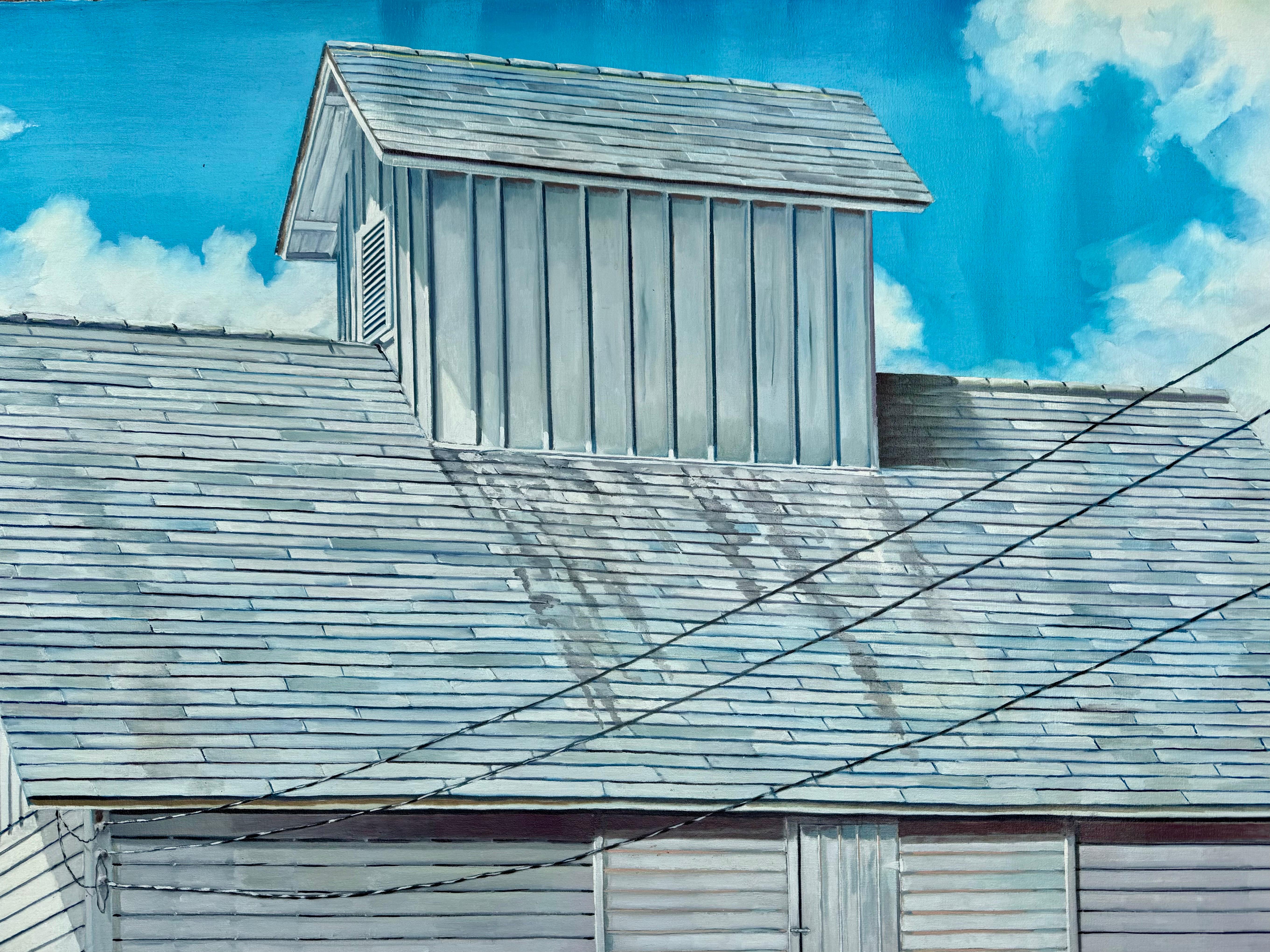 Harold Gregor Pintura Original Illinois Corn Crib No. 23 Lienzo en venta