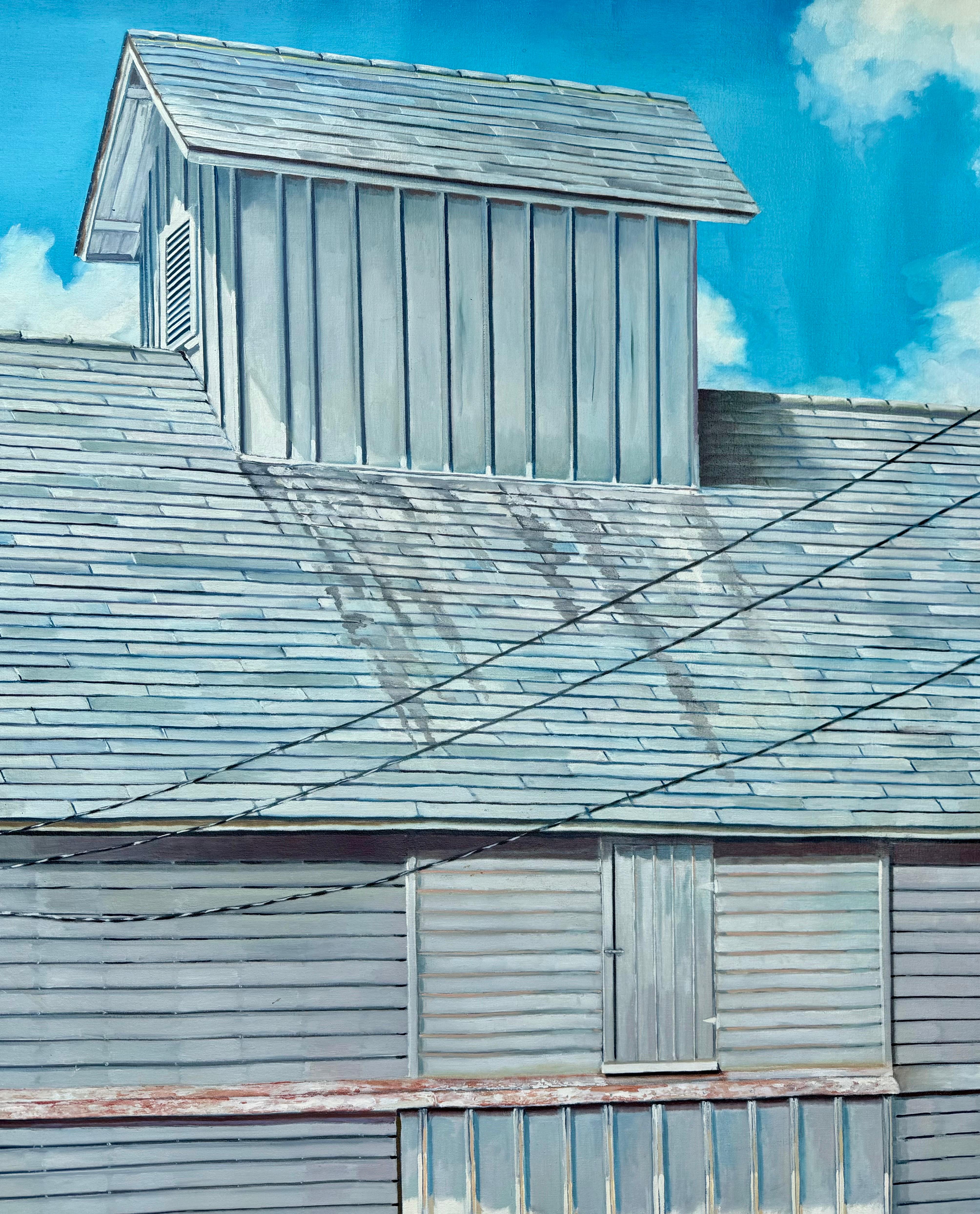 Harold Gregor Pintura Original Illinois Corn Crib No. 23 en venta 2