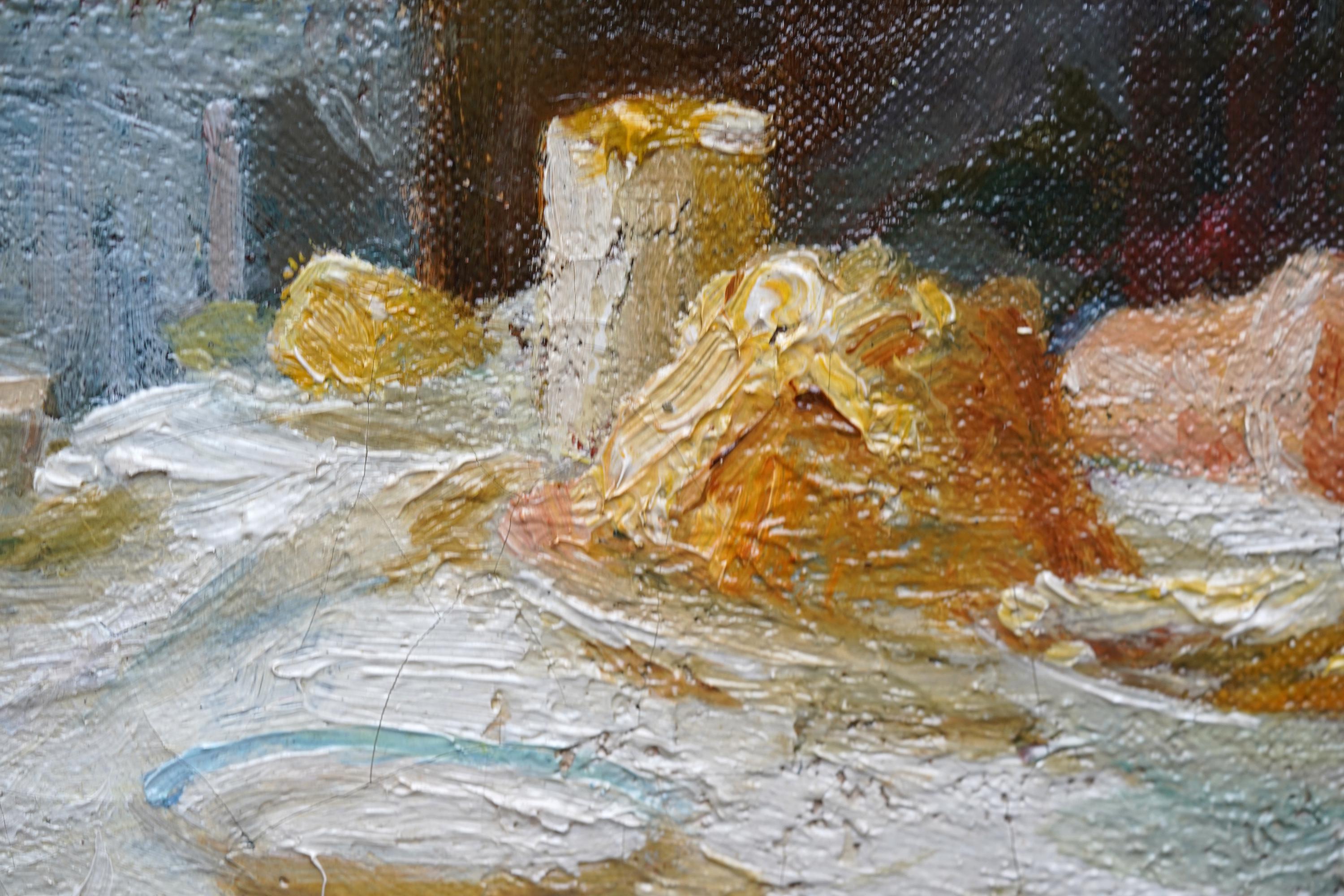 Famiglia della Cornovaglia in un interno - pittura ad olio della Scuola di Newlyn del 1912 in vendita 7