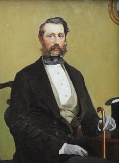 Francis Elliot Voyle - Peinture à l'huile britannique de portrait de l'artiste de l'école de Newlyn, 1916