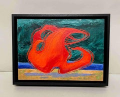 Ein helles und farbenfrohes surrealistisches abstraktes Gemälde aus der Mitte des Jahrhunderts