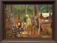 A Charming Vintage 1930s Camping Scene in Algonquin Park, Ontario, Canada