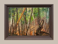 Un affascinante paesaggio forestale vintage degli anni '30, Parco di Algonquin, Ontario, Canada