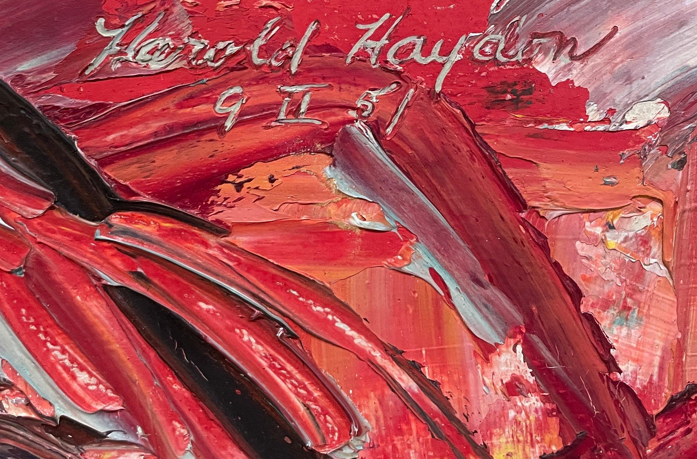 Nature morte expressionniste colorée des années 1950, moderne du milieu du siècle dernier en vente 5