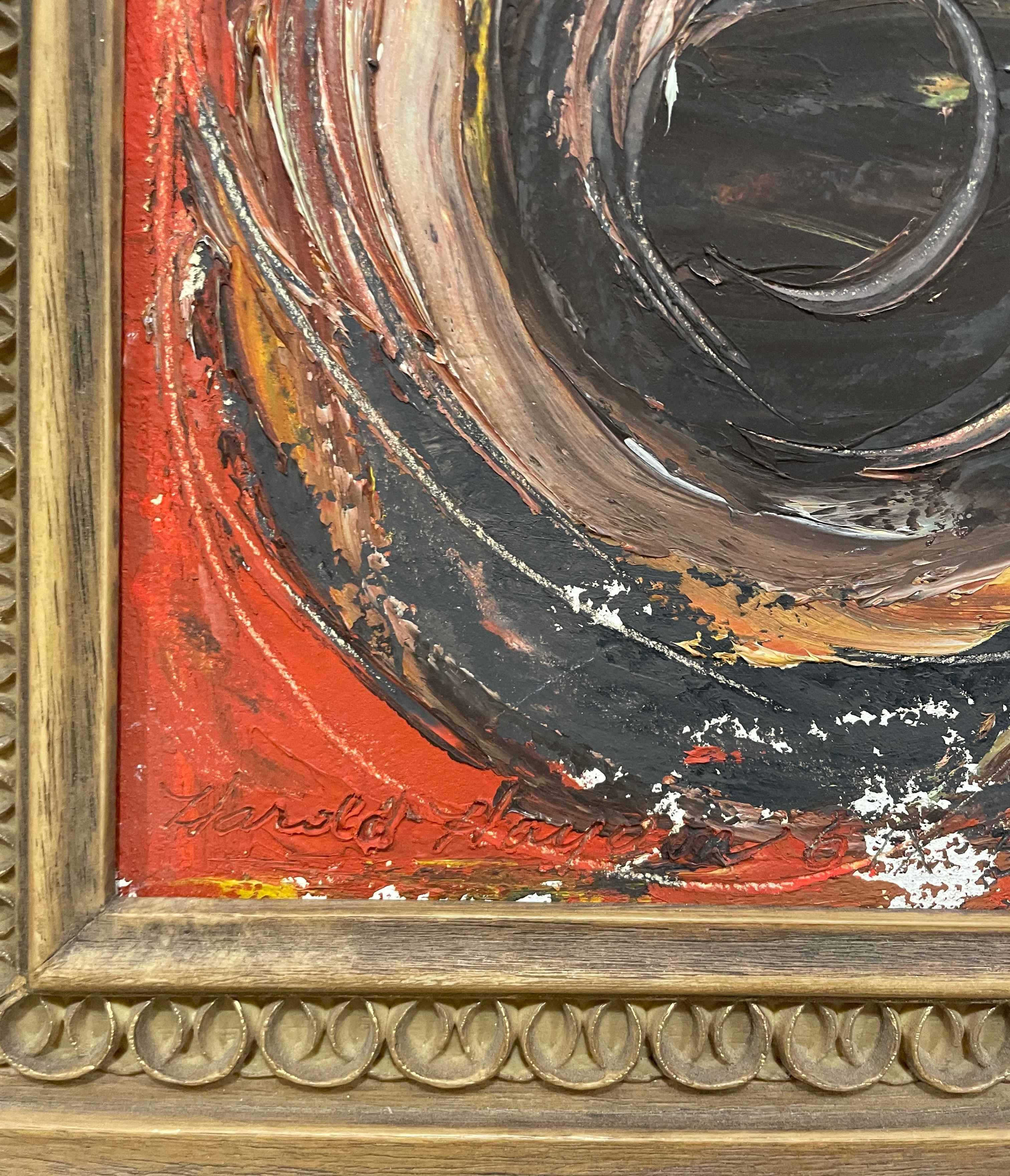 Nature morte colorée et expressionniste des années 1950, moderne du milieu du siècle dernier en vente 2