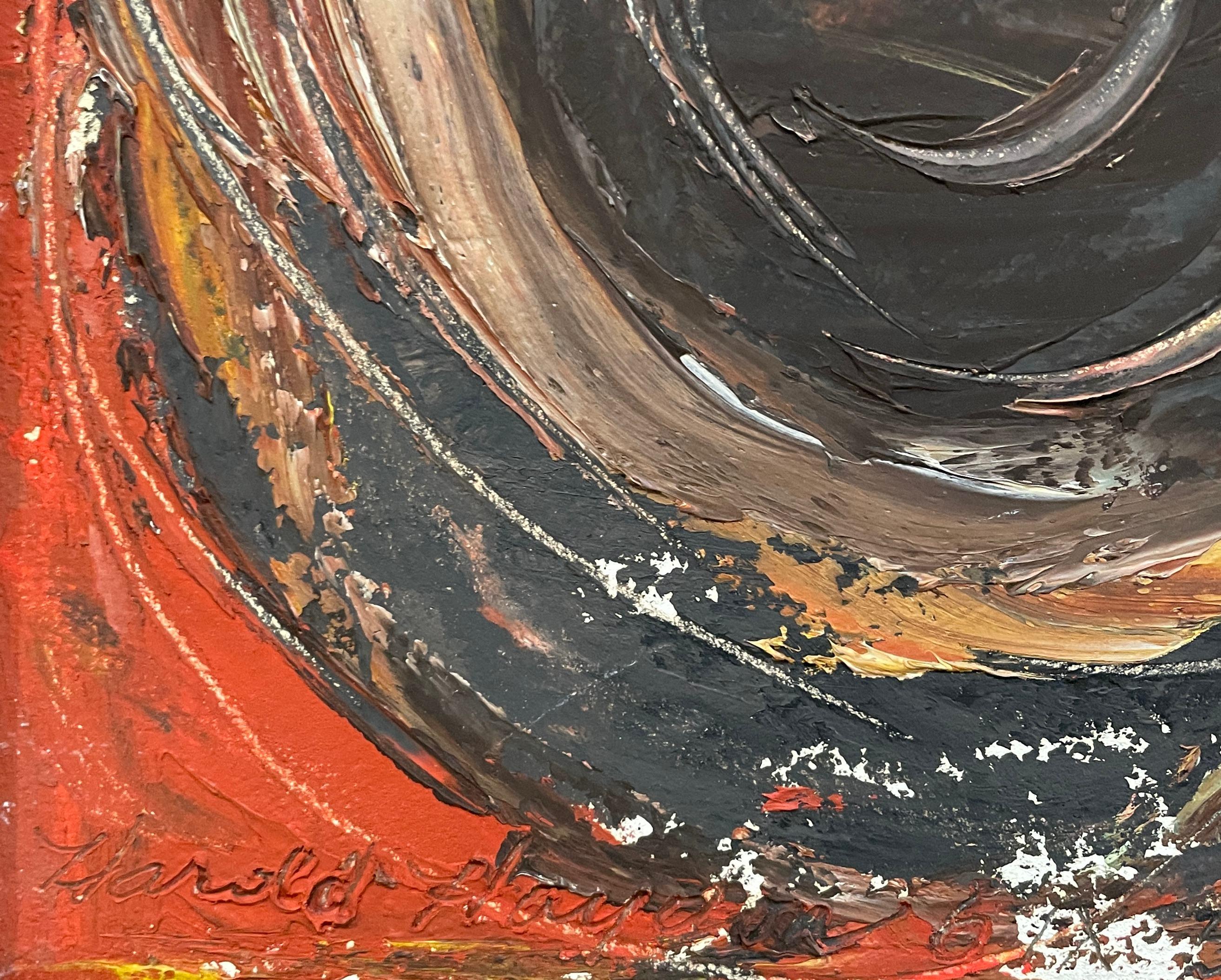 Nature morte colorée et expressionniste des années 1950, moderne du milieu du siècle dernier en vente 3