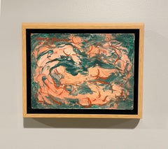 A Lively, Abstract 1950s Mid-Century Modern Sporting Themed Painting, "Swimmers"