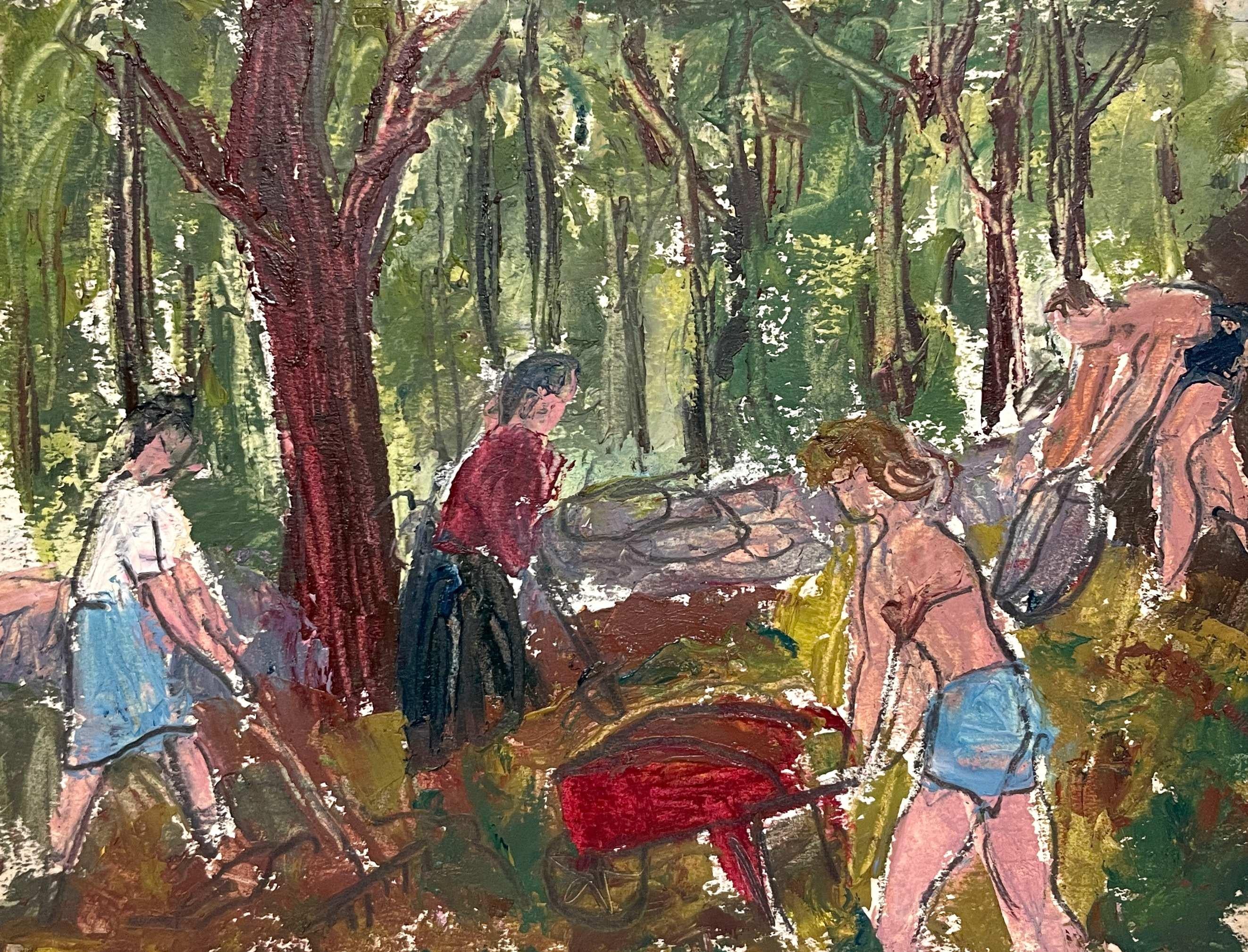Un par de pinturas diminutas de Vermont de Harold Haydon de los años 40 en venta 1