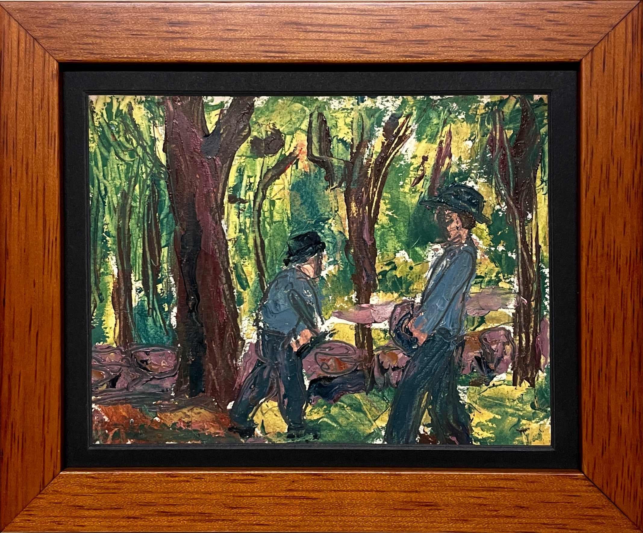 Un par de pinturas diminutas de Vermont de Harold Haydon de los años 40 en venta 3