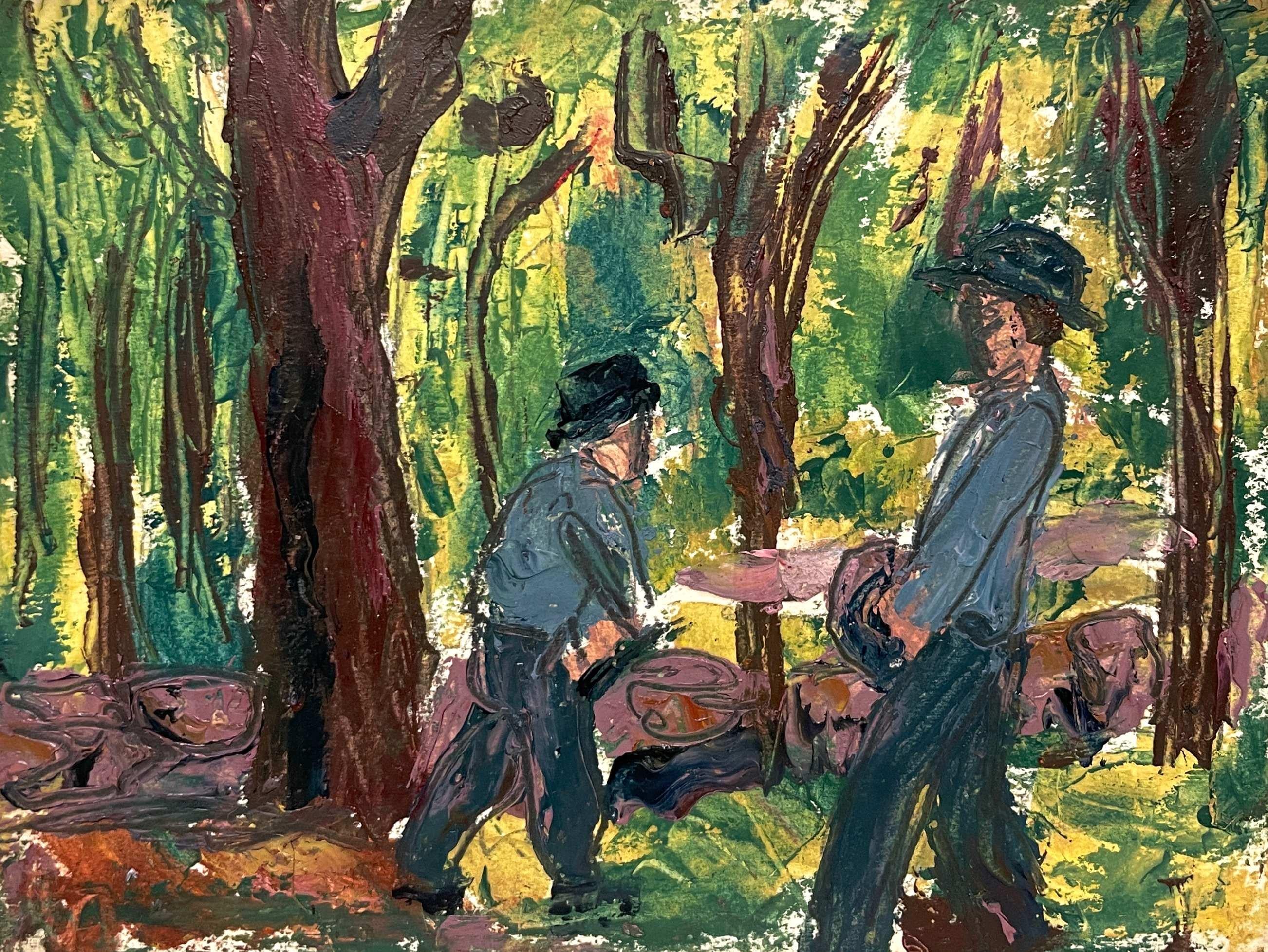 Un par de pinturas diminutas de Vermont de Harold Haydon de los años 40 en venta 4