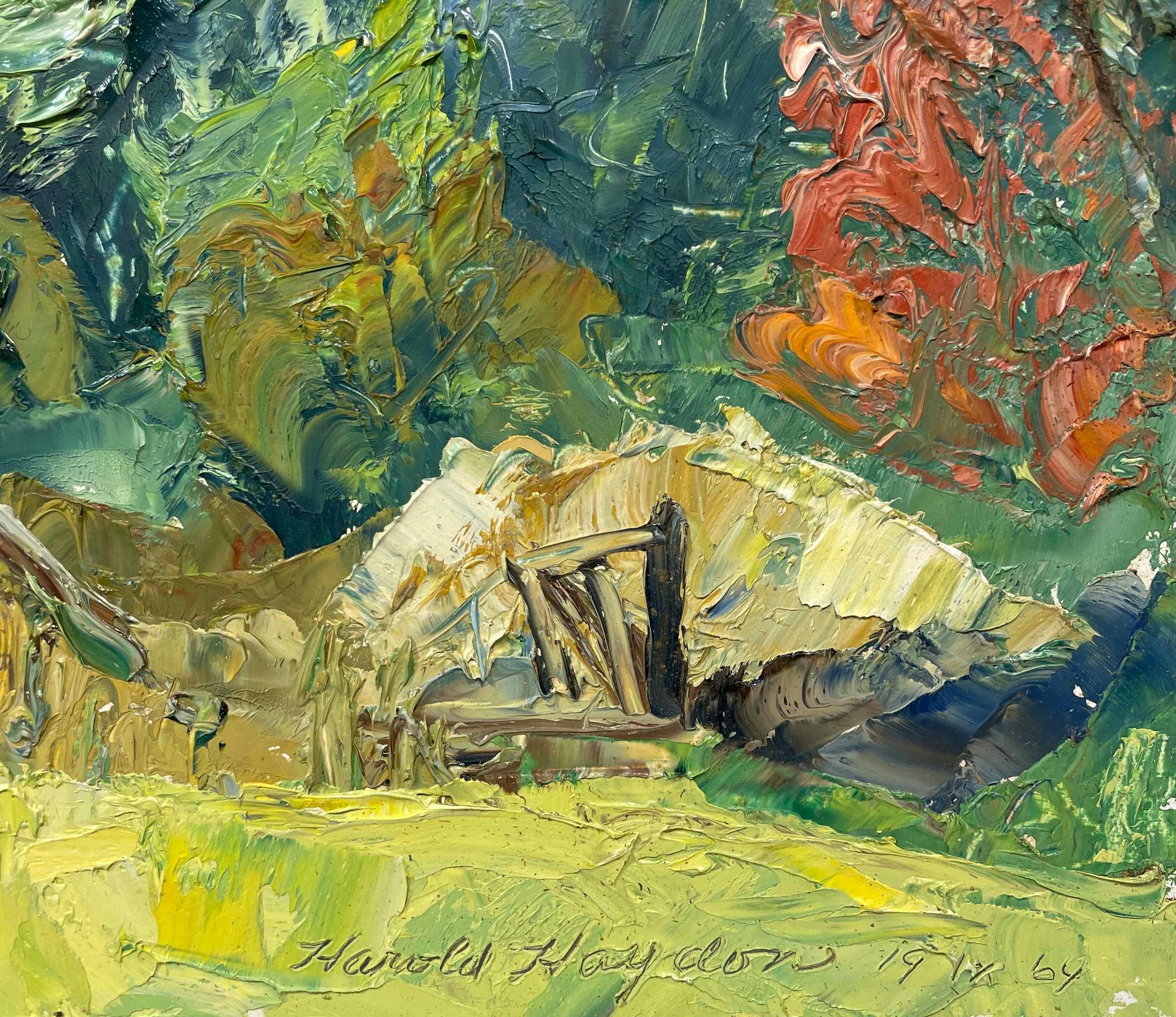A Scenic Oil on Masonite Vermont Landscape by Harold Haydon For Sale 2