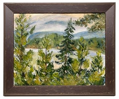 A Serene 1940's Vermont Landscape Painting by Harold Haydon