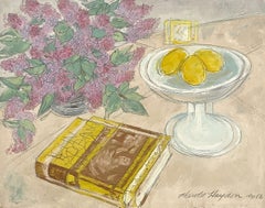 Nature morte d'intérieur abstraite surréaliste des années 1950 et du milieu du siècle dernier