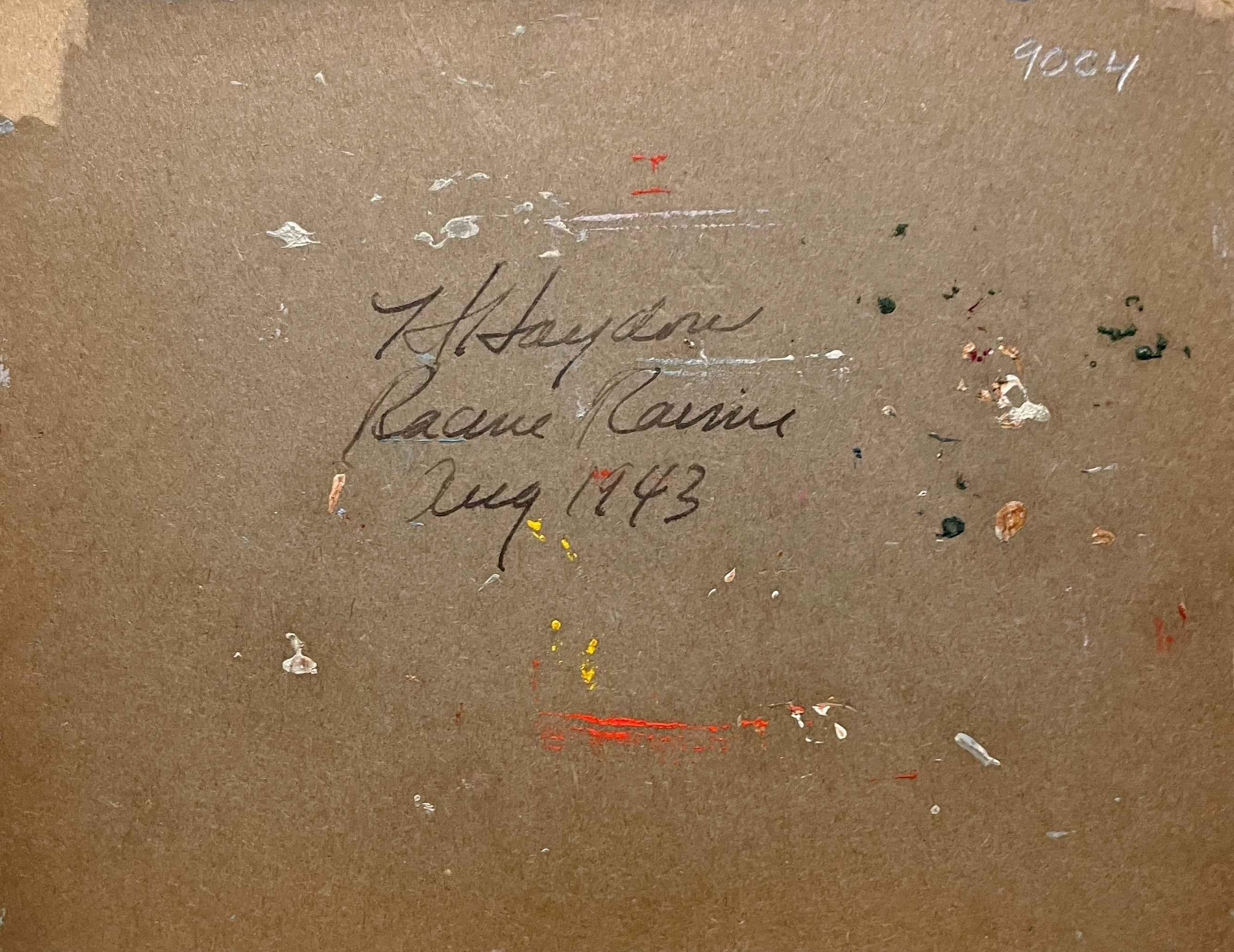 Un piccolo dipinto del burrone di Racine, WI, dell'artista Harold Haydon in vendita 2