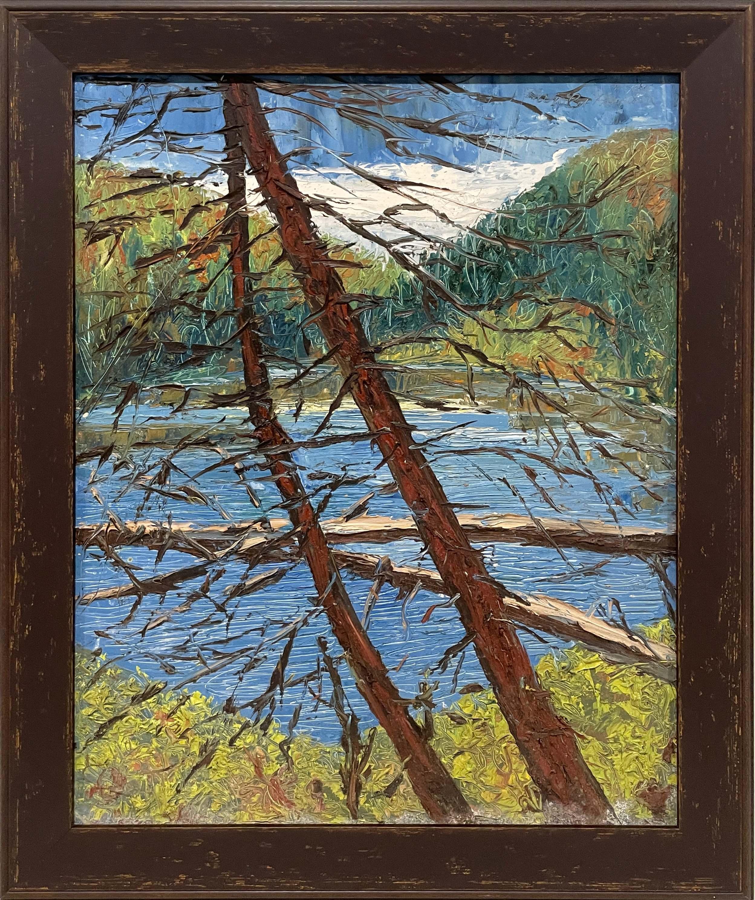 Eine lebendige, moderne Vermont-Landschaftsmalerei von Harold Haydon aus der Mitte des Jahrhunderts im Angebot 1