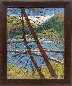 A Vibrant, Mid-Century Modern Vermont Landscape Painting by Harold Haydon