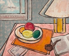Un bodegón interior abstracto y surrealista de mediados de siglo XX