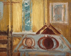Un bodegón interior abstracto y surrealista de mediados de siglo XX
